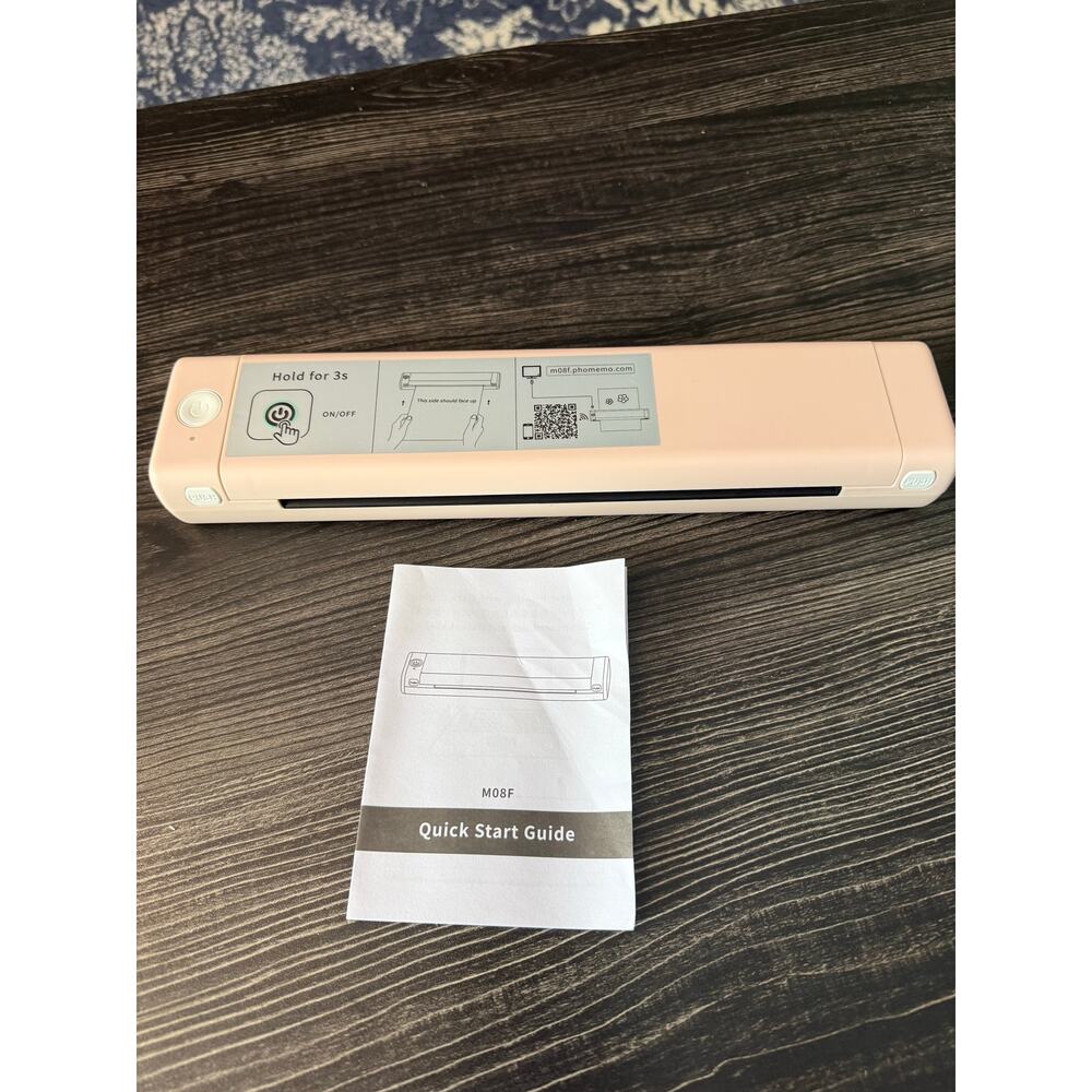 NWOT M08F Pink Portable Wireless Inkless Mobile Printer Support 8.5" X 11"